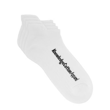 Chaussettes invisibles Knowledge Cotton Apparel Willow - Bright White (2 pièces)