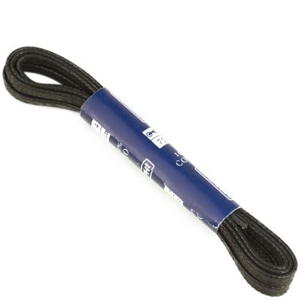 Lacets plats cirés fins Saphir, marron foncé