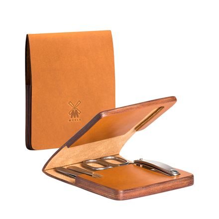 Ensemble de manucure de poche avec pochette en cuir Mühle
