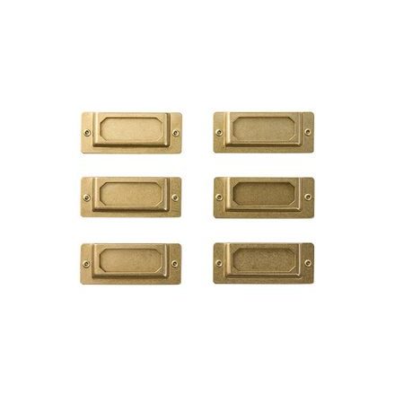 Étiquettes adhésives en laiton TRAVELER’S COMPANY BRASS PRODUCTS