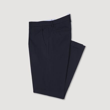 Brooksfield Slim Fit Pleated Chinos — Navy