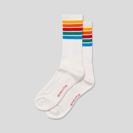 Revolution Jaquard Crew Socks — White