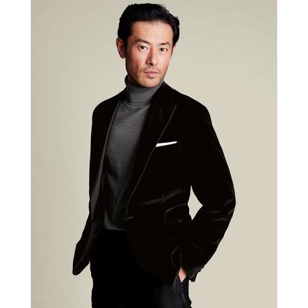 Charles Tyrwhitt Italian Velvet Jacket — Black