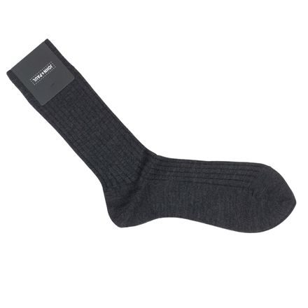 Chaussettes en laine John & Paul - gris foncé