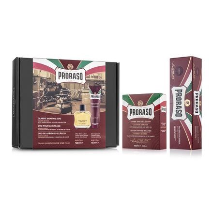 Coffret cadeau de crème nourrissante et après-rasage Proraso Red - bois de santal
