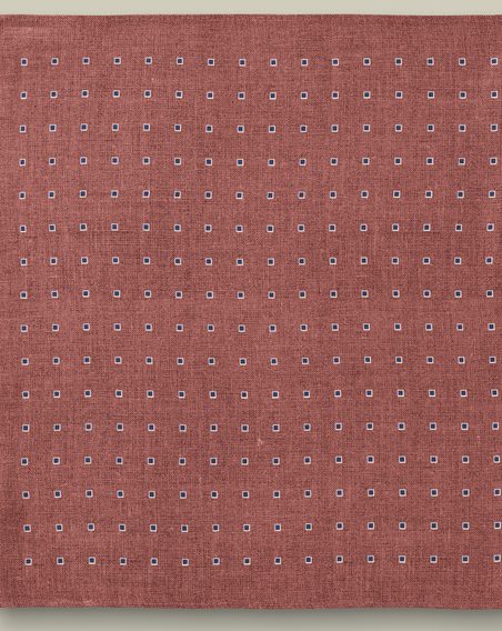 Charles Tyrwhitt Silk Linen Motif Pocket Square — Pink