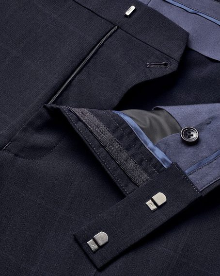 Charles Tyrwhitt Check Suit Trousers — Navy