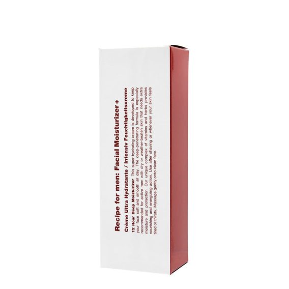 Crème fortement hydratante pour le visage Recipe for Men Facial Moisturizer+ (75 ml)