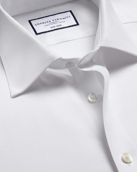 Charles Tyrwhitt Non-Iron Royal Oxford Shirt — White