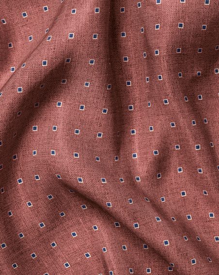 Charles Tyrwhitt Silk Linen Motif Pocket Square — Pink
