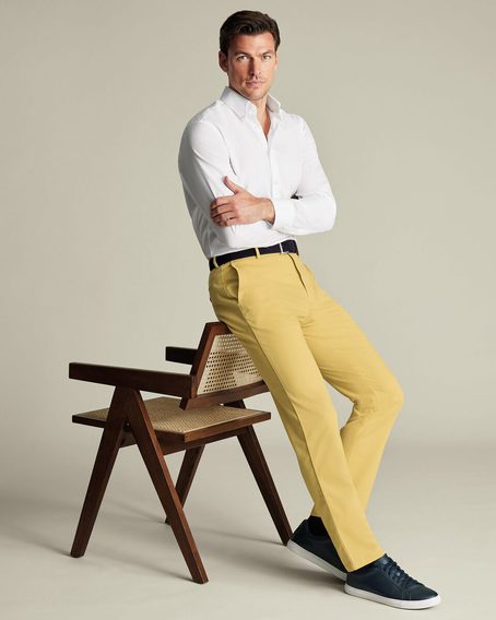 Charles Tyrwhitt Ultimate Non-Iron Chinos — Lemon