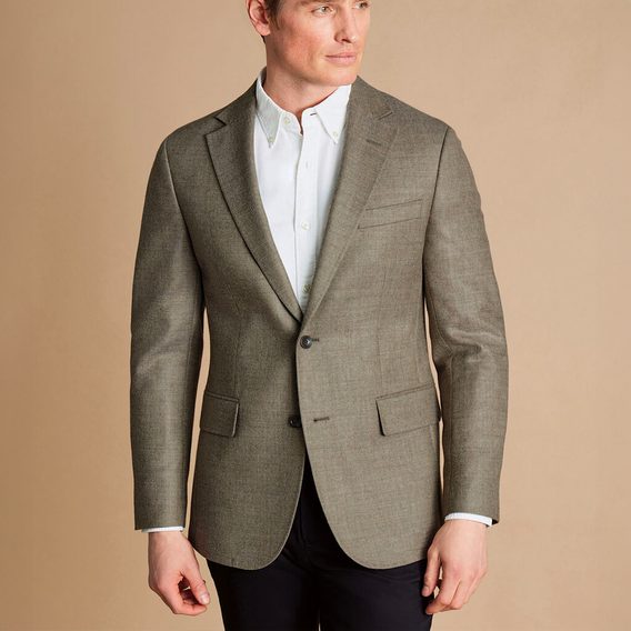 Charles Tyrwhitt Twill Wool Texture Jacket