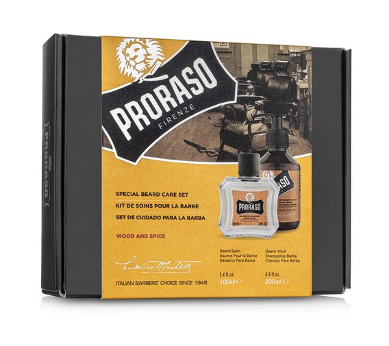 Coffret cadeau baume à barbe et savon Proraso Wood &amp; Spice