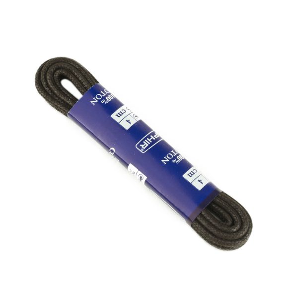 Lacets cirés ronds fins Saphir, marron foncé