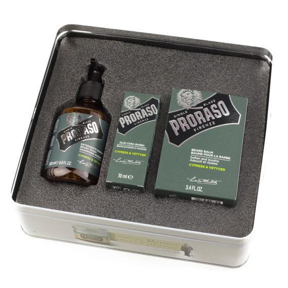 Coffret cadeau classique de produits pour la barbe Proraso - Cypress &amp; Vetyver