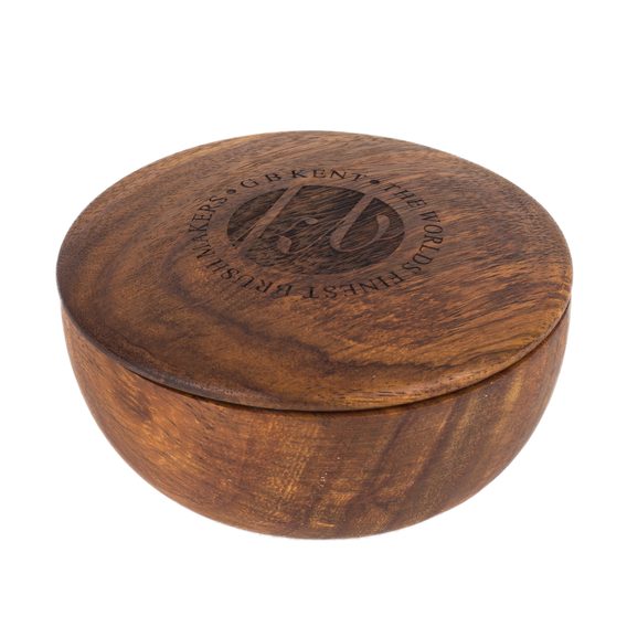 Savon de rasage Kent dans un bol en bois de hêtre sombre (120g)