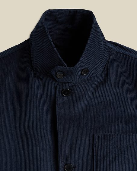 Portuguese Flannel Working Blazer Cord — Navy
