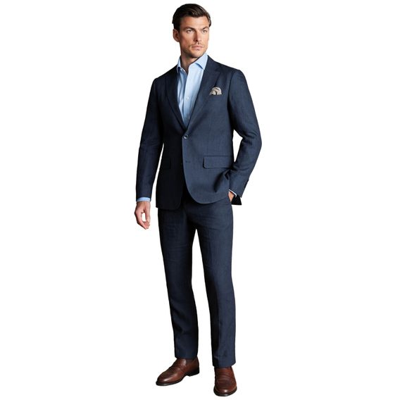 Charles Tyrwhitt Linen Jacket — Dark Navy