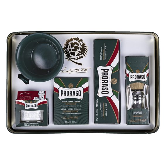 Grand coffret cadeau de rasage Proraso Green - rafraîchissant (eucalyptus)