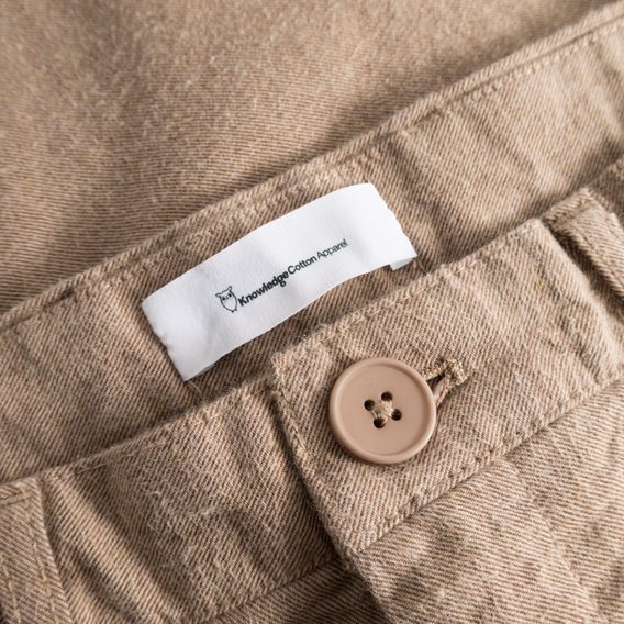 Gentleman Store KnowledgeCotton Apparel Chuck Regular Flannel Chino Pants Kelp Melange Knowledge Cotton Apparel Pantalons Vetements