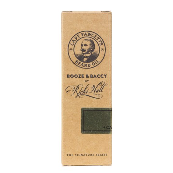 Huile à barbe Cpt. Fawcett Ricki Hall's Booze & Baccy - version de poche (10 ml)