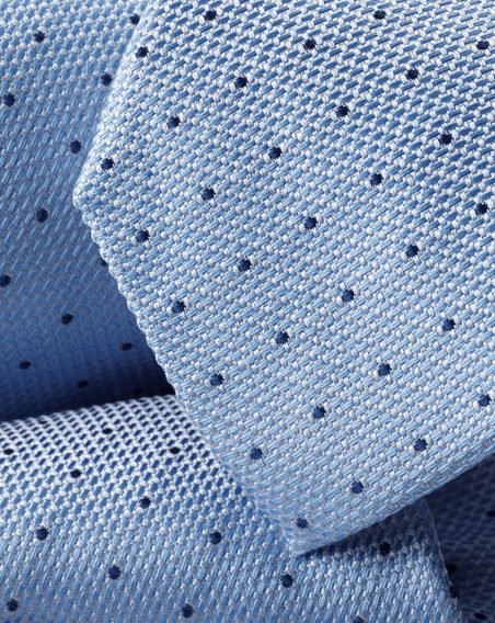 Charles Tyrwhitt Spot Silk Tie — Sky