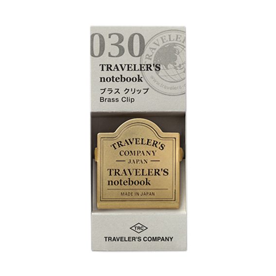 Clip en laiton pour carnet de notes TRAVELER’S NOTEBOOK avec logo TRAVELER’S COMPANY
