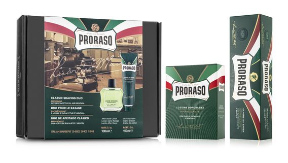 Coffret cadeau de crème rafraîchissante et après-rasage Proraso Green - eucalyptus