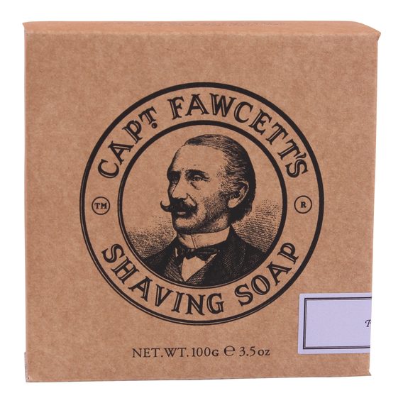 Savon de rasage Cpt. Fawcett dans un bol en bois (100 g)