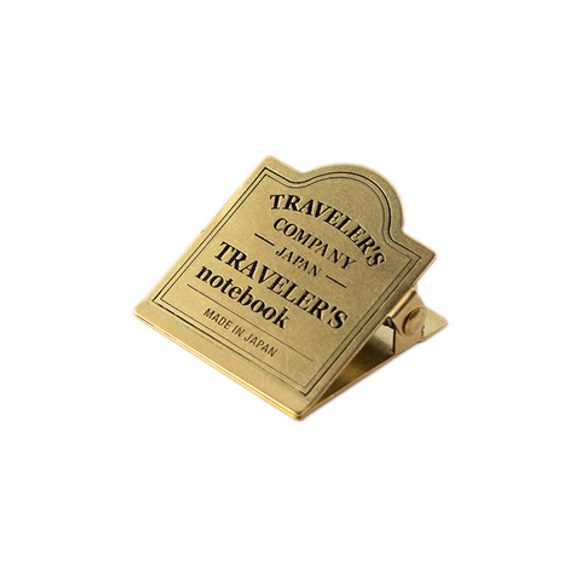 Clip en laiton pour carnet de notes TRAVELER’S NOTEBOOK avec logo TRAVELER’S COMPANY