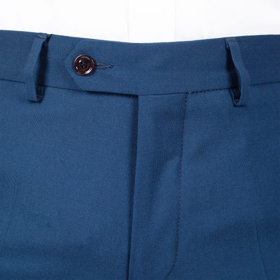 Pantalon de costume en laine John & Paul - bleu