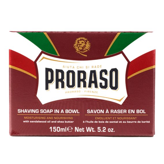 Savon à raser nourrissant Proraso Red - bois de santal (150 ml)