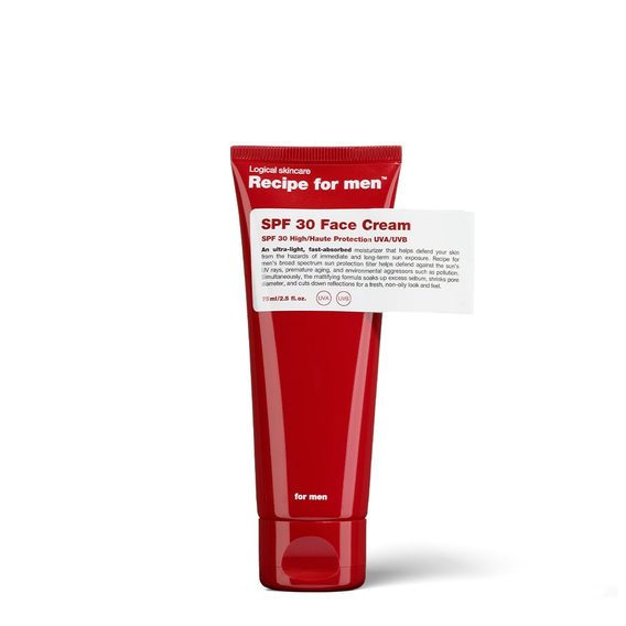 Crème hydratant pour le visage SPF 30 Recipe For Men Facial Moisturize (75 ml)