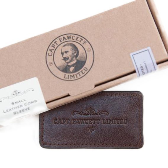 Étui en cuir pour peigne à moustache pliable Cpt. Fawcett (CF.87T)