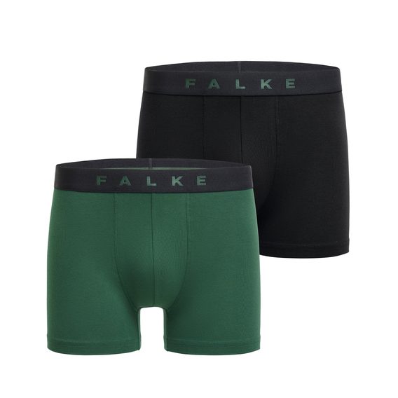 FALKE 2-Pack Daily Comfort Boxers — Green/Black
