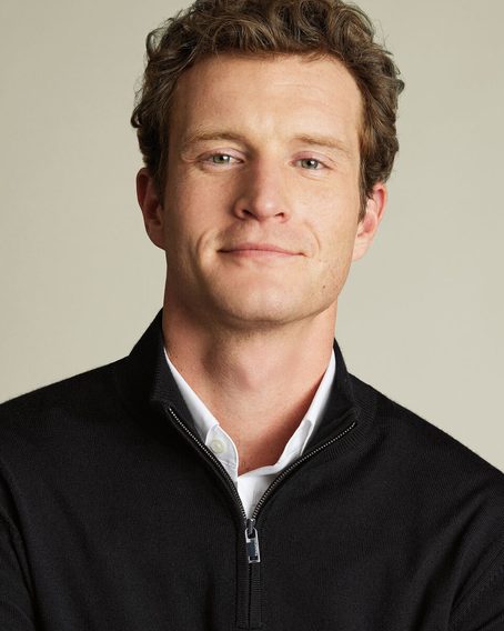 Charles Tyrwhitt Pure Merino Zip Neck Jumper