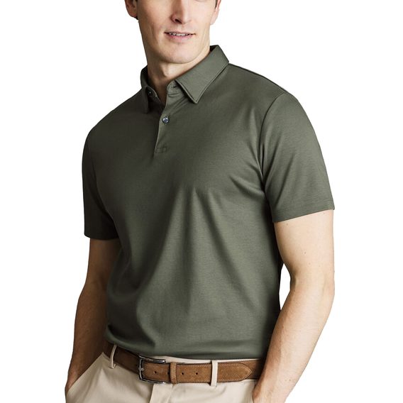 Charles Tyrwhitt Smart Jersey Polo — Olive