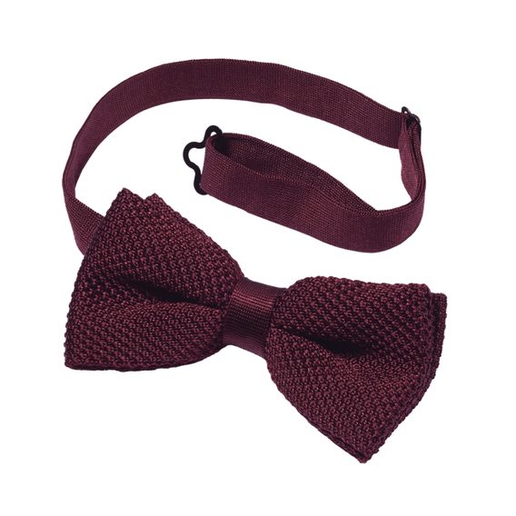 Charles Tyrwhitt Silk Knitted Bowtie — Burgundy