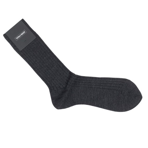 Chaussettes en laine John & Paul - gris foncé