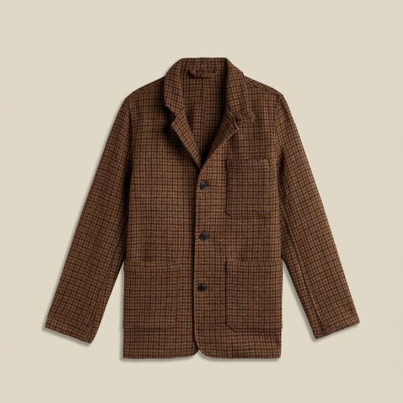 Portuguese Flannel Working Blazer Wool — Pied Poule