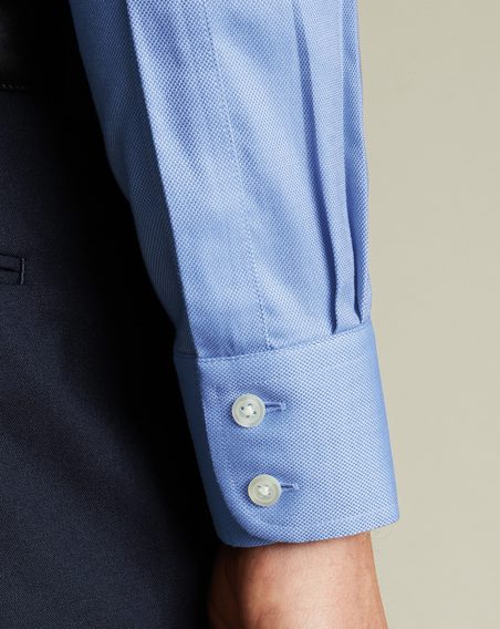 Charles Tyrwhitt Non-Iron Royal Oxford Shirt — Ocean Blue