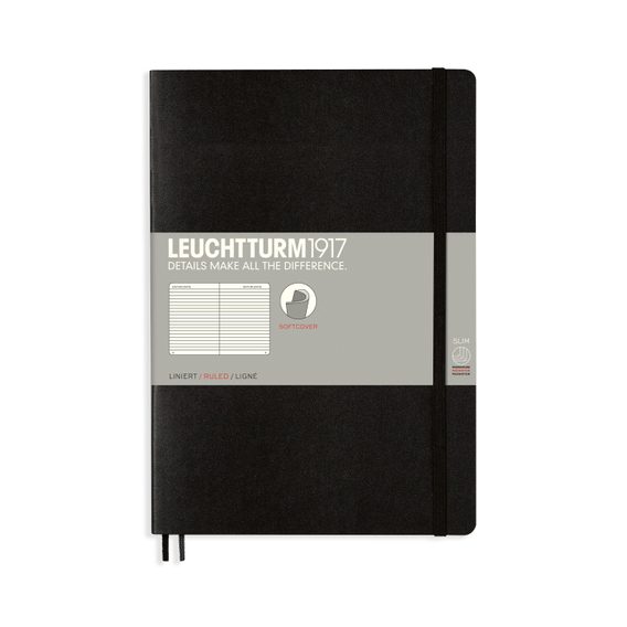 Cahier moyen LEUCHTTURM1917 Composition Softcover Notebook - B5, couverture souple, ligné, 123 pages