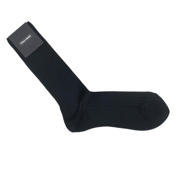 Chaussettes en laine John & Paul - noir