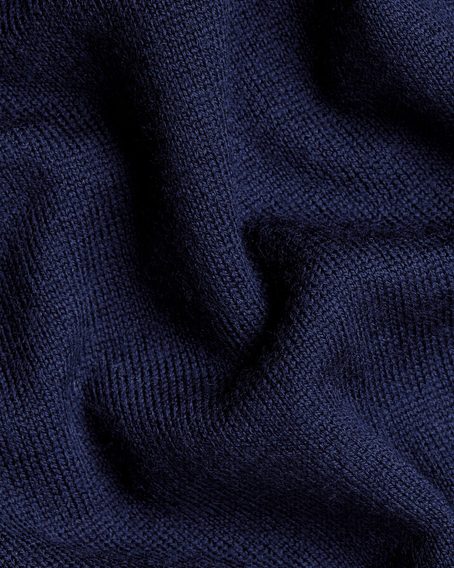 Charles Tyrwhitt Pure Merino Button Neck Jumper — Navy