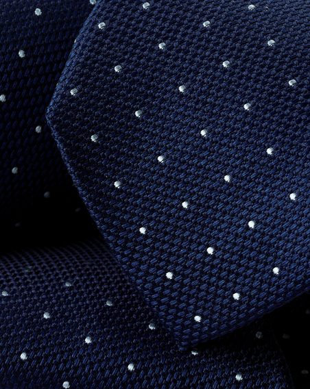 Charles Tyrwhitt Spot Silk Tie — Petrol Blue