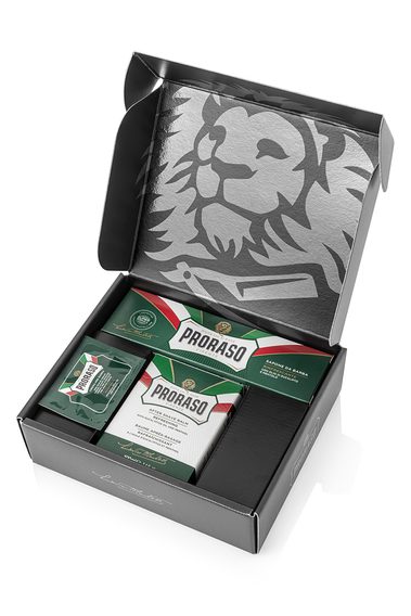 Coffret cadeau crème rafraîchissante et baume après-rasage Proraso Green - eucalyptus