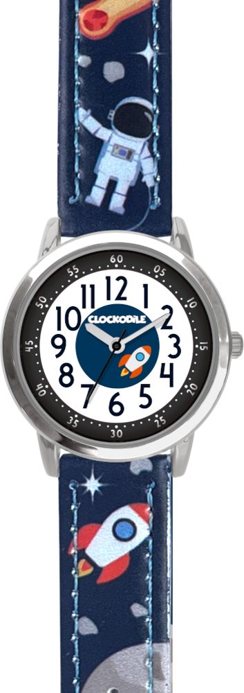 CLOCKODILE Svítící tmavě modré chlapecké hodinky VESMÍR