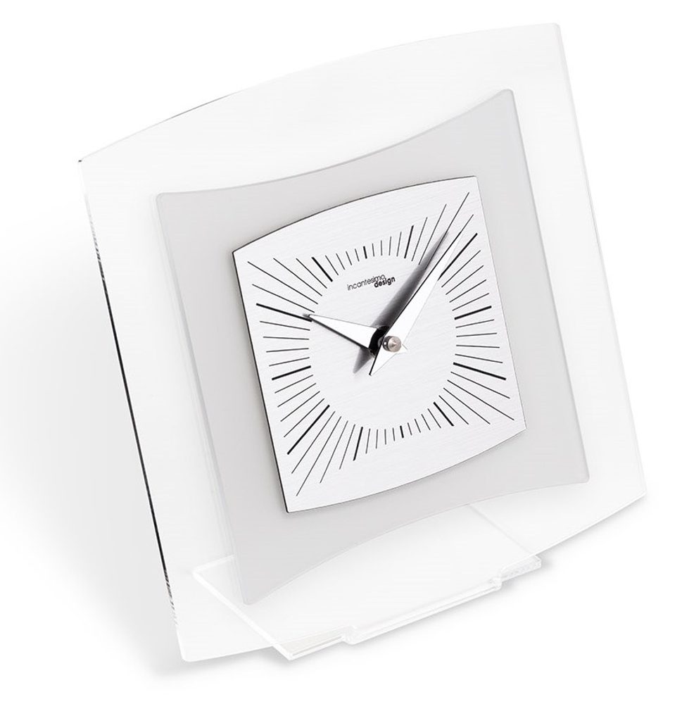 Designové stolní hodiny I805M chrome IncantesimoDesign 20cm