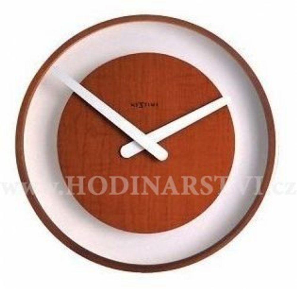 Hodiny NEXTIME 3046br 30cm Wood loop