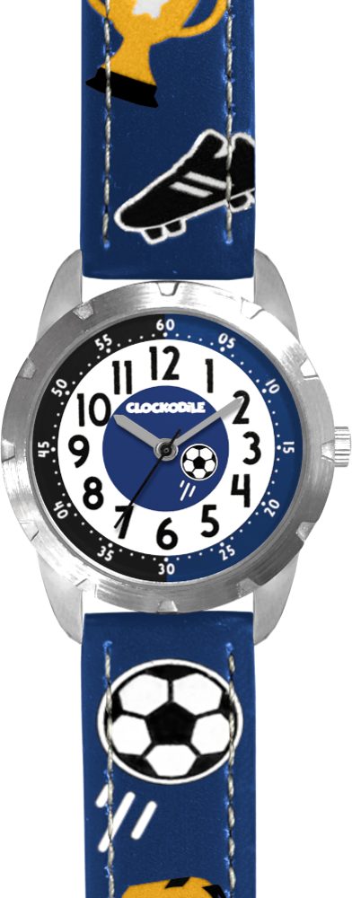 CLOCKODILE Svítící modré chlapecké hodinky FOTBAL CWB0070